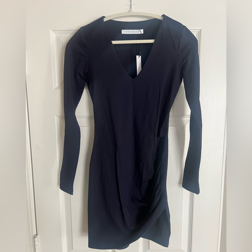 Susana Monaco Midnight Blue Long Sleeve Dress